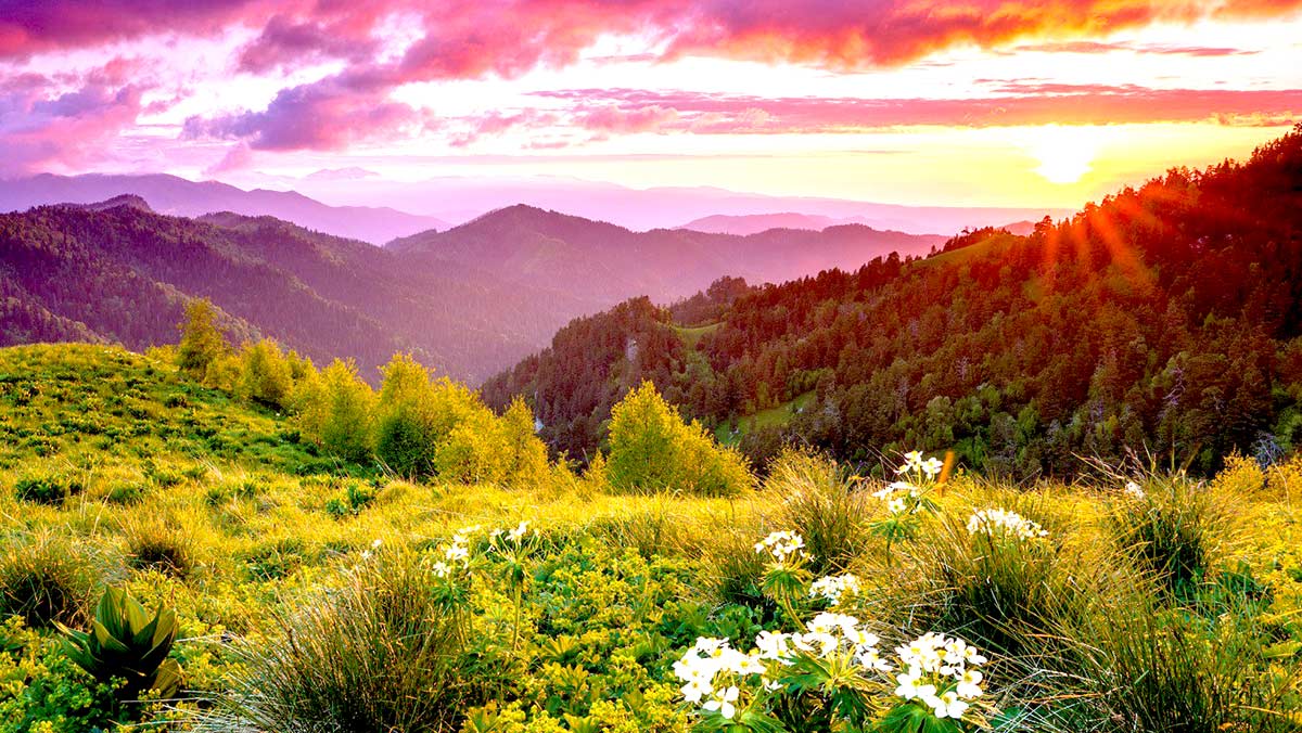 Mountains travel adventure